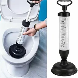 High Pressure Toilet Plunger Drain Pump | Multi-Purpose Air Drain Blaster for Toilet, Sink, Floor Drain | Powerful Clog Remover with Air Pressure Gauge.-picture-10
