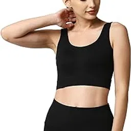 soie Women Medium Impact Cotton Spandex Non Padded Non Wired Long Line Sports Bra-picture-14