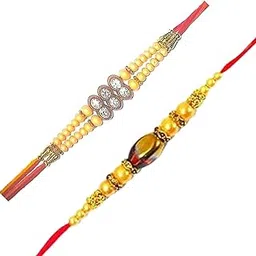 taruvan handicrafts Pack Of Two Rakhi For Rakshabandhan Festival Multicolor Rakhi-picture-36