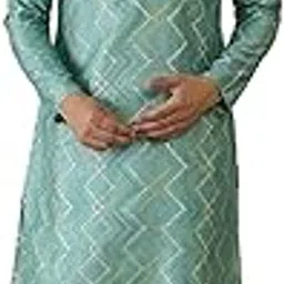 amazon brand - tavasya Men's Silk Blend Geometric Regular Fashion Vest-picture-34
