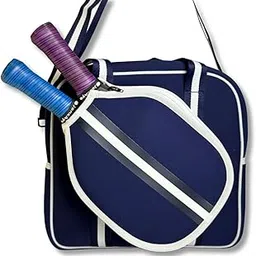 The Tie Hub Navy Blue Neoprene Pickleball Bag with Paddle Holder and Adjustable Shoulder Strap Sport Tote for Men and Women-picture-28