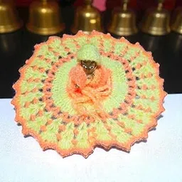 / Laddu Gopal Woolen Poshak with Cap/Designer Woolen Dress/Blue (Size 4no) RK_2240-picture-25