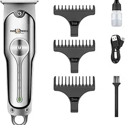 Pick Ur Needs Rechargeable Electric Hair Trimmer Machine Professional Shaver For Men Barber Beard Hair Clipper (Silver)-picture-11