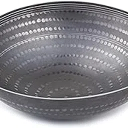 3 Litre 11 inch Food Grade Iron Kadai India’s 1st Smooth Edge Kadhai Strong Riveted Handle Traditional Frying Pan Wok Hammered Heavy Base Metal Spoon Friendly Works on Gas and Induction-picture-57