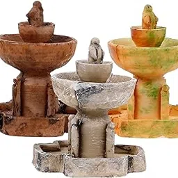 Parliky Mini Landscape Decor Set Resin Water Fountain Garden Mini Fountain Ornament-picture-21