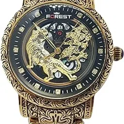 Luxury Dragon Design Mechanical Watch, Carved Case, Crystal Accents-picture-39