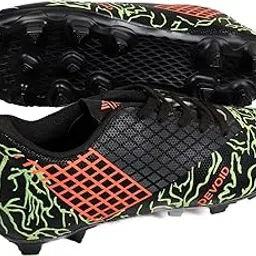DEVOID Football Studs, PVC Sole, PVC Upper, Men's Athletic Soccer Shoes with Textured Pattern, White-picture-24