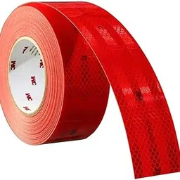 CHANDOKS 3 M 2 inch (50.8 mm) Width x 20 Feet High Intensity Warning Retro Reflective Reflector Radium Conspicuity Sticker Tape Sheet For Car, Truck, Lorry, Cycle Color : Red-picture-24