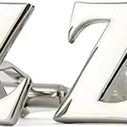 peluche Silver Coloured Alphabet Cufflink (Letter Z)-picture-20