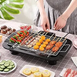 Smokeless Indoor/Outdoor Electric Barbeque Grill And Tandoor, Black, Free Standing-picture-50