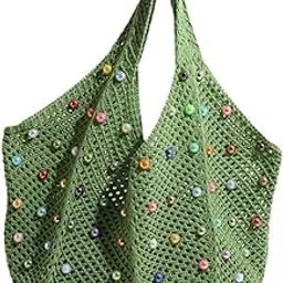 club bollywood LICHTS®Woven Beach Summer Bag Casual Fashion Summer Crochet Purse for Gift Spring Shopping Green|Clothing, Shoes & Accessories | Womens Handbags & Bags| Womens Handbags & Bags|1 Woven-picture-23