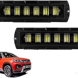 Auto Pearl 6 Inch Auxiliary 20Led Light Bar White, 6D light Led, White Foglight Work Spot Lights compatible with Brezza 2020 onwards (Pack of 2)-picture-24