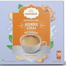 Namsate Chai Adrak Chai Instant Tea Premix No Sugar | Ginger Adrak Unsweetened Instant Tea Premix Sachets | 11g x 10 Sachets-picture-30