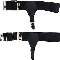 merishopp Men's Uniform Sock Garters Adjustable Garters One Pair Black | Mens Accessories | Suspenders Braces|1 X Pair Of Mens Garter-picture-7