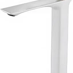 24x7 eMall White Gold Faucet Tap Mixer Hot and Cold Water Heavy Single Lever Basin Mixer 12 inches with Connector Pipes and Ceramic Cartridge for Bathroom Wash Basins - 30cm x 17 cm Golden-image-82