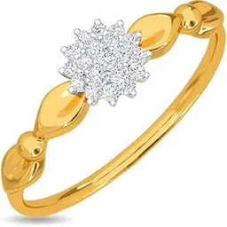 kisna JEWELS 14K BIS Hallmark Pure Yellow Gold & SI Real Diamond Ring for Women Size 14-picture-33
