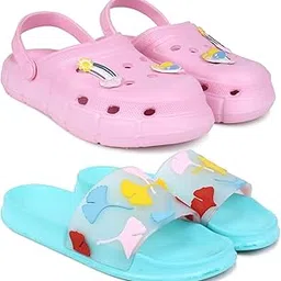 pampy angel Combo Pack of 2 Slipper/Flip Flops/Slides/Clogs/Sandals with Adjustable Back Strap for Women (WCL-Ranbo,Gobi)-picture-26