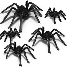 GIRLYZ Attire Halloween Spider Decorations, 2PCS Giant Spider Outdoor Halloween Decorations, Realistic Large Scary Spider Props for Indoor, Home, Yard, Party Creepy Halloween Decor-image-45