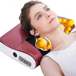 manav acupressure products Manav Acupressure Multipurpose Electric Neck Waist Back Massager Pillow Deep Tissue Nodes With Heat For Shoulders, Foot, Legs And Body-image-1
