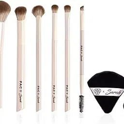 PAC X Sarah Dare to Dream Brush Kit for Face Makeup | 8 IN 1 for All Makeup Needs | Finest Brushes for Makeup Routine | With Sponge and Powder Puff | Travel-Friendly Kit | Contains Pouch-picture-47