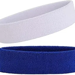 R-LON Workout Headband for Women & Men - Moisture Wicking & Non-Slip Exercise Hairband or Sports Sweatband -Ideal for All Sports Like Tennis, TT, Badminton, Running and Yoga (2 PC) A10-image-70