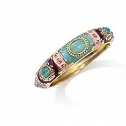 iraz Elegant Gold-Plated Colourful Enamel Work Indian Bangle Bracelet for Women | Adjustable I Designer Indian Fashion Jewellery I Women's Gift Jewellery-picture-49