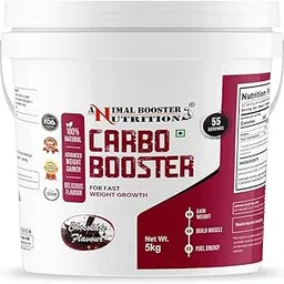 Animal Booster Nutrition Carbo Booster| 85gm of Carbohydrate in 90gm of serving| For Gain Weight, Build Muscle & Fuel Energy | 5Kg Chocolate Flavour-image-6