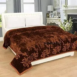 BDWEAVES Woolen Super Soft Blanket for Winter (Chocolate Brown, Single Bed)-picture-56