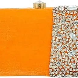 Handicraft Designer Stone Work Box Clutch for Women, Handmade Embellished Print Clutch Bag, Evening Party Purse, Bridal and Festive Handbag, Stylish Ethnic Accessory with Crystal Design-image-72