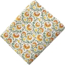 Pure Cotton Sanganeri Indigo Hand Printed Women's Unstitched Kurti Fabric Material - 2.5 Meter-picture-15