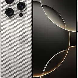 Compatible with Apple iPhone 16 Pro Back Skin Sticker/Vinyl wrap/Protective Film Mobile Skin Carbon Fiber Transparent by Candeal Mizhan (only Back)-picture-12