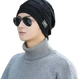 youstylo - you are priority Youstylo Woolen Winter Cap for Men & Women, Soft & Warm Beanie Hat - Free Size (7141)-picture-10