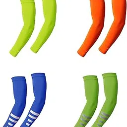 MERISHOPP Sports Arm Sleeves Summer Compact Protecive Cover for Playing Walking Tennis Fluorescent Yellow | Sports Equipment | Outdoor Sports Gear | Exercise Gear-image-52
