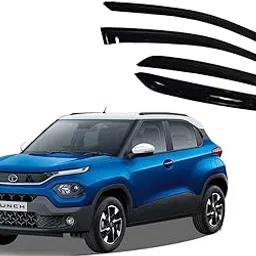 Door Visor Wind Rain Deflector Black Compatible for Tata Punch 2021 Onwards Set of 4 Pieces-picture-57