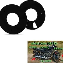 Acube Mart Acrylic Wheel DISC Cover for 18inch Wheel, splendor/bullet/rx100 etc Black 18A-1-picture-17