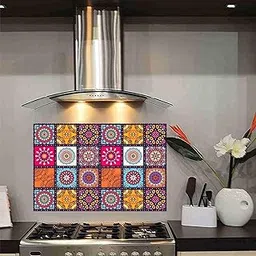 Waterproof Self Adhesive Peel Off Easy Clean Beautiful Kitchen Wall Tiles Sticker Size - 30x18.3inch Material - Vinyl (Pack of 1)-image-18