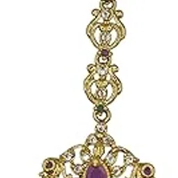 Maang Tikka for Women Beautiful American Diamond Studded MAT Plated Maang Tikka for Women and Girls(361)-picture-25