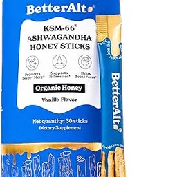 Better Alt KSM-66 Ashwagandha Honey Sticks | Organic Multiflora Himalayan Honey | Helps Promote Relaxation, Focus | 1-Month Pack-picture-28