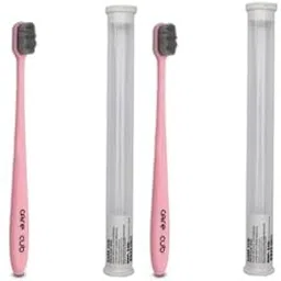 CARECUB Pink ZigZag Toothbrushes - BPA-Free, Ultra Soft Micro Nano Bristles for Gentle Cleaning, Perfect for Sensitive Teeth, Oral Care Bliss, Youth & Adults Pack of 3-picture-40