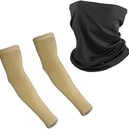 Sun Protection Bandanas Arm Sleeves combo for Men & Women, UPF 50 Arm Cover for Biking,Cricket,Cycling, Golf, Outdoor Sports-picture-12