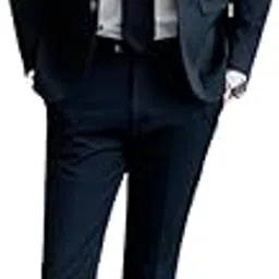 Imported 2 Piece Suit Blazer for Men Formal Slim Fit Two Button Closure Coat & Pant Set for Business and Wedding Party-image-7