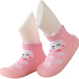 neska moda Baby Boys & Girls Feet-Hugging Design Anti-Skid Silicon Sole Rubber Socks Shoes/Booties For 6 to 18 Months (Baby Pink)-BT3501-picture-29