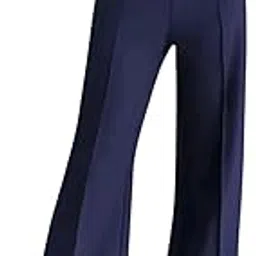 Women's High Waist Slim Fit Trousers Without Pockets | Stretchable Comfortable Pants for Office, Casual & Formal Wear | Navy Blue | XS | Style 17-image-82