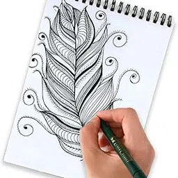 OFIXO A5 Sketchbook 50 Sheet -5.8 x 8.3 Inch 140 GSM| Top Spiral-Bound Sketchpad for Artists & Academic use (Pack of 1)-picture-54