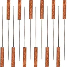 TrustBasket Premium Stainless Steel Skewers for Grilling (Set of 12)– Heavy Duty Kabab Skewer Set, Perfect Barbeque Skewers and Barbecue Sticks for Skewer Grill – Rustproof and Reusable-image-36