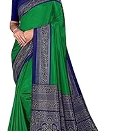 vimla Women's Art Silk Uniform Saree and Unstitched Blouse Piece | Office Uniform Saree For Women | School Uniform Saree For Teacher | Sari for Women-picture-42