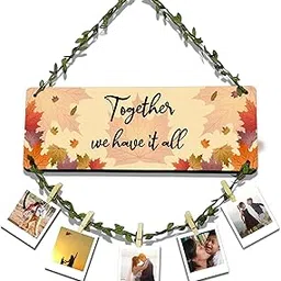 AR Creative Family Together We Have It All - Photo Frame Wall Hanging, Photo Hanging With Clips And Rope, Memories Wall Hanging, Home And Office Decoration, Room Decor (16 x 14 Inch)-picture-53