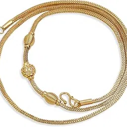 cute gold One Gram Micro Gold Plated Traditional Designer American Diamond Stone Mugappu Chain for Women & Girls (MC-1136)-picture-55