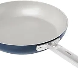 Ember Cookware Arcilla Ceramic Non-Stick Egg Pan 20cm | Stainless Steel Handle | 1x Spatula | Induction Safe | Non Toxic Small Frypan | PFAS & PTFE Free | Capri Series | Blue-picture-67