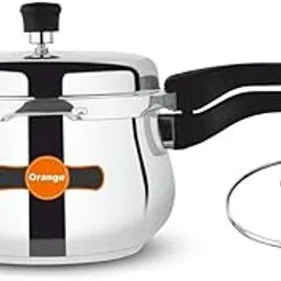 Orange Triply Stainless Steel Outer Lid Pressure Cooker Handi, 1.5L | With Glass Lid | Strong & Sturdy Handle | Heavy Bottom | Induction & Gas Friendly | Durable Silver Finish | 5 Yr Warranty-picture-50